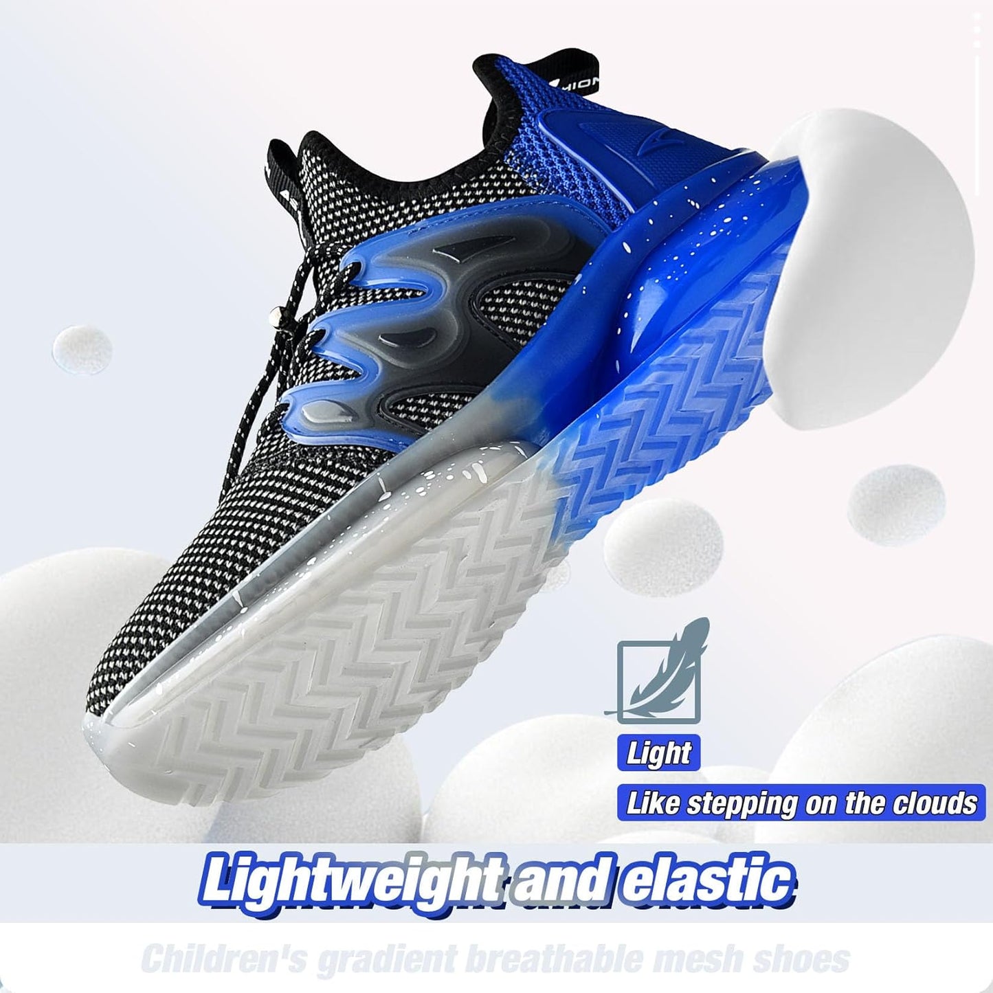 WETIKE Boy's Shoes Mesh Slip on Lightweight Running Sneakers