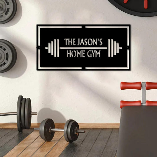 Luxury Personalized Gym Metal Sign, Gym Cut Metal Wall Art, Fitness Home Decor, Gifts for Fitness Lovers, Workout Room Sign