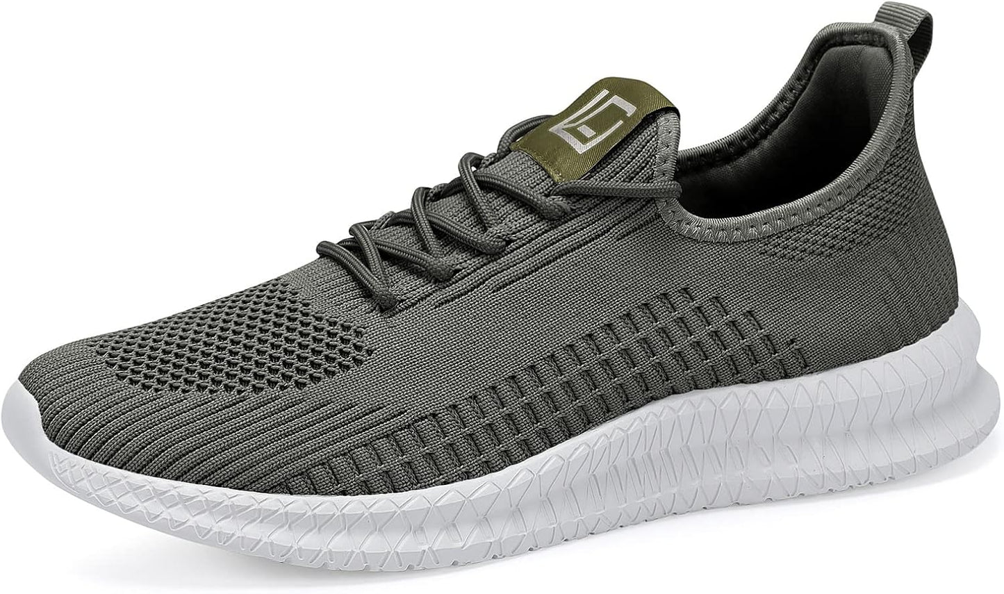 LCGJR Men's Running Shoes Ultra Lightweight Breathable Comfortable Walking Shoes Casual Fashion Sneakers Mesh Workout Shoes
