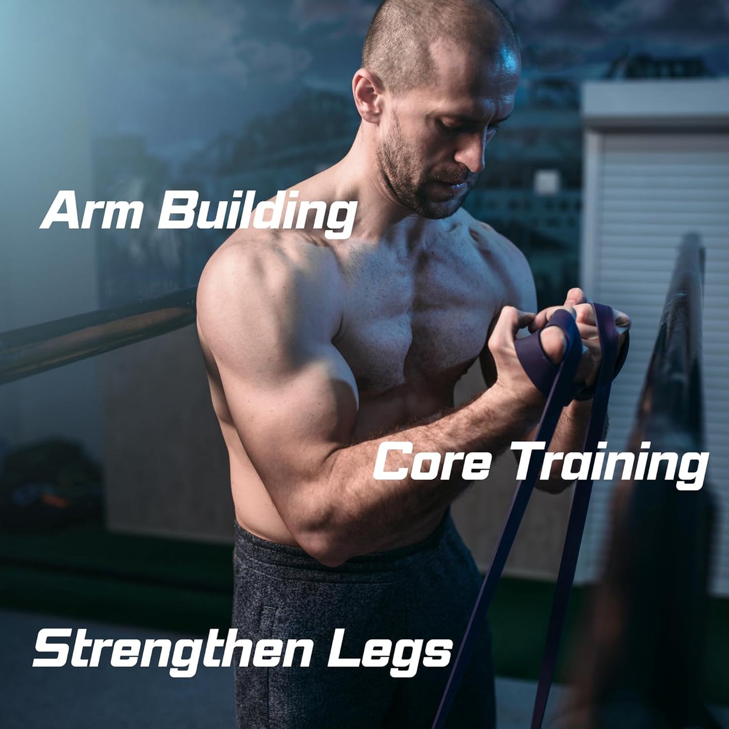 Resistance Bands for Men and Women - Exercise Set for Fitness Training, Body Stretching, Physical Therapy, Muscle Building, Strength Training