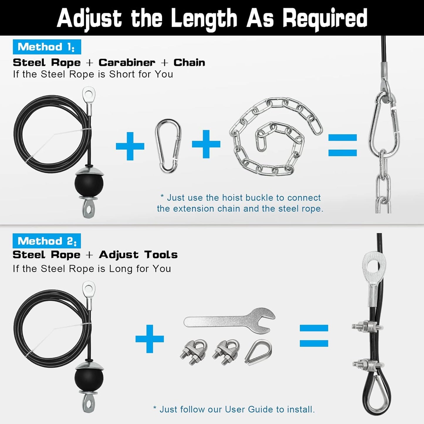 SERTT Weight Cable Pulley System Gym, Upgraded Cable Pulley Attachments for LAT Pull Down, Biceps Curl, Tricep, Arm Workouts - Home Gym Add On Equipment