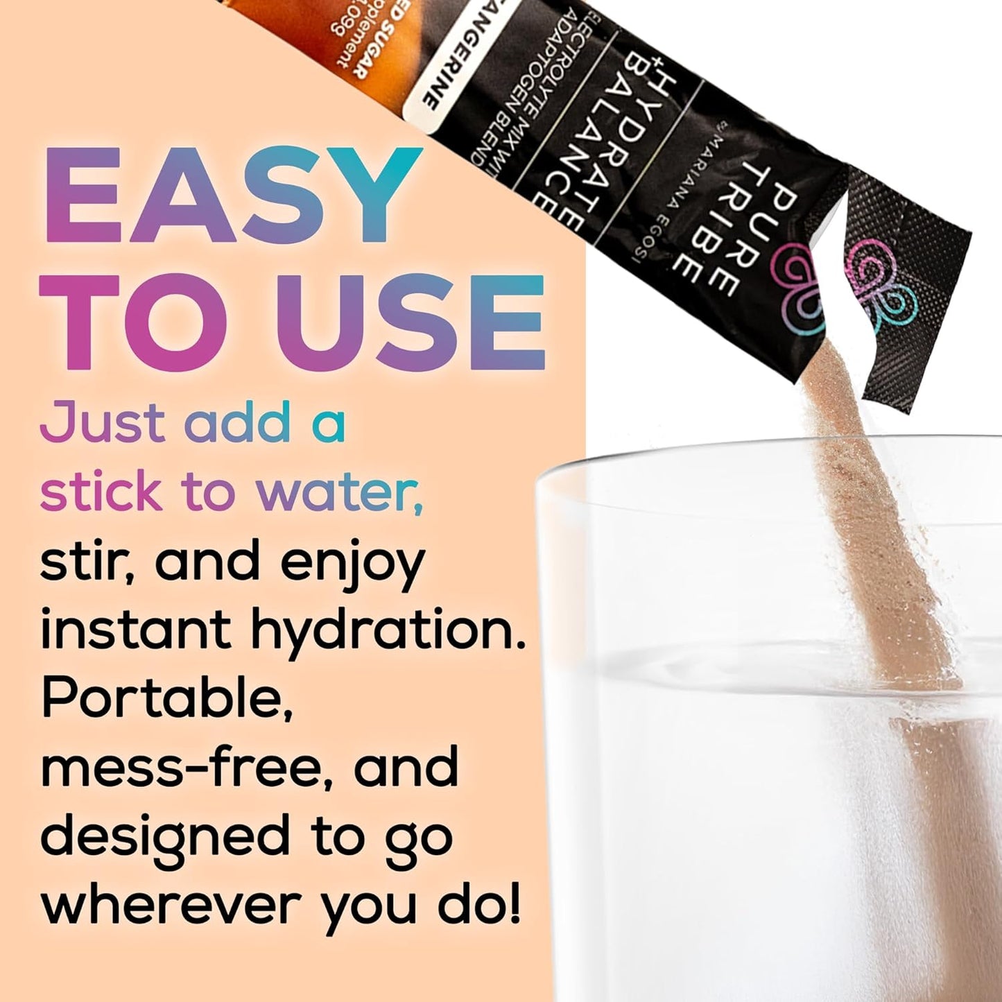 Electrolytes Powder Packets - Sugar Free Hydration Powder Drink Mix Loaded with 6 B Vitamins & Minerals - Energy Drink for Muscle and Mood Support - Tangerine Flavor - 30 Servings