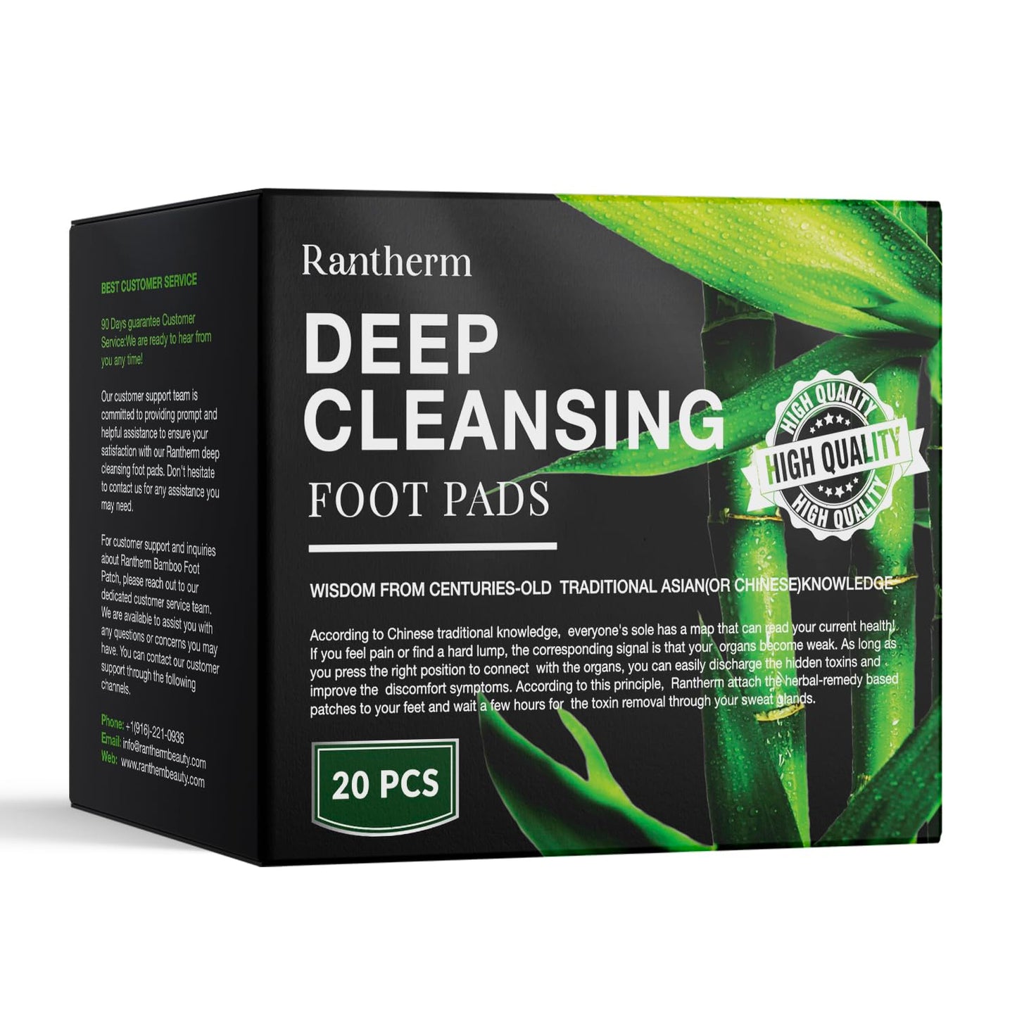 Foot Patches Pads for Deep Cleansing: Feet Patches Bamboo Wood Vinegar Ginger Foot Pads for Promoting Sleeping 20 Packs