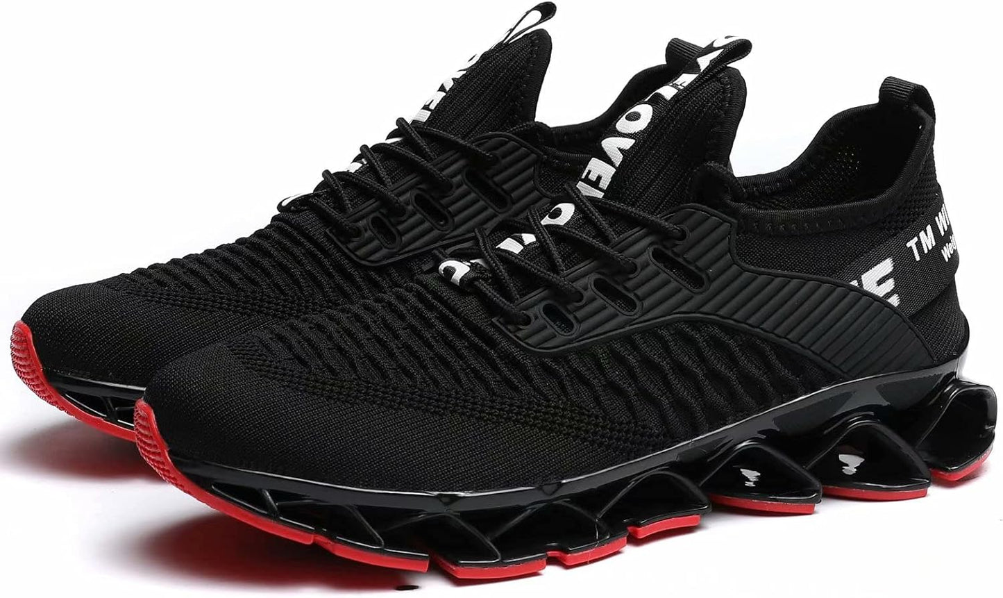 Men's Running Shoes Blade Tennis Walking Fashion Sneakers Breathable Non Slip Gym Sports Work Trainers