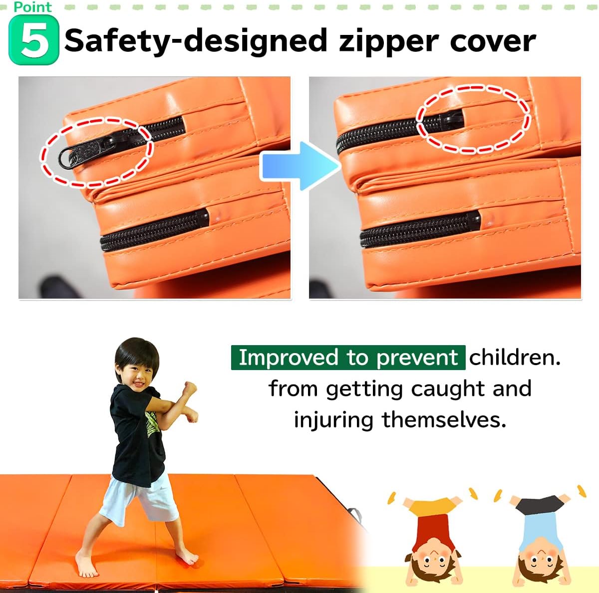 KaRaDaStyle Gymnastics Mat Folding Stretch Mats 71"x31"x2" Exercise Muscle Training Children Play Horizontal Bar Mat Yoga Sports Soundproof Home Use