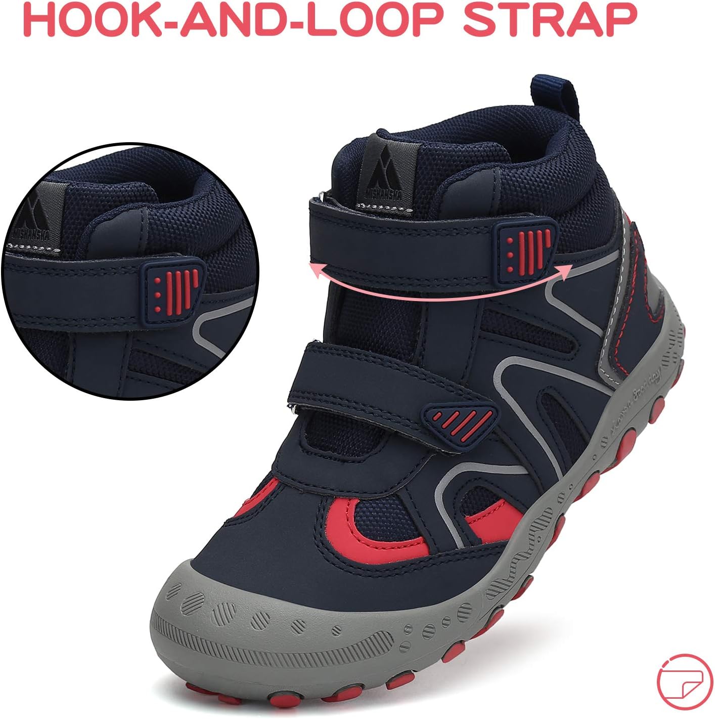 Mishansha Kids Water Resistant Hiking Boots, Boys Girls Anti Collision Anti-Skid Athletic Outdoor Adventure Trekking Shoes