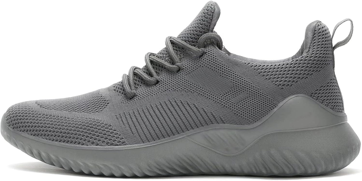 Men's Non Slip Running Shoes Ultra Light Breathable Casual Walking Shoes Fashion Sneakers Mesh Workout Sports Shoes