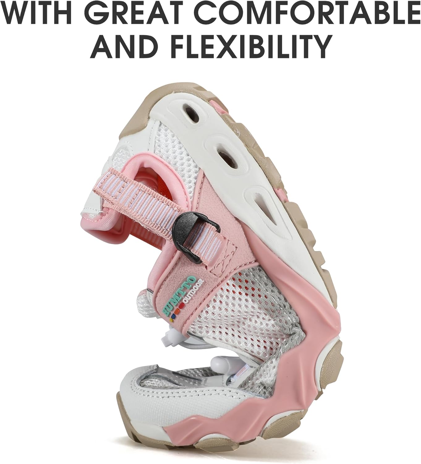 HUMTTO Women's Amphibious Water Shoes - Closed Toe Hiking Sandals Summer Outdoor Water Sandal Non-Slip River Shoes Quick Drying Aqua Shoe