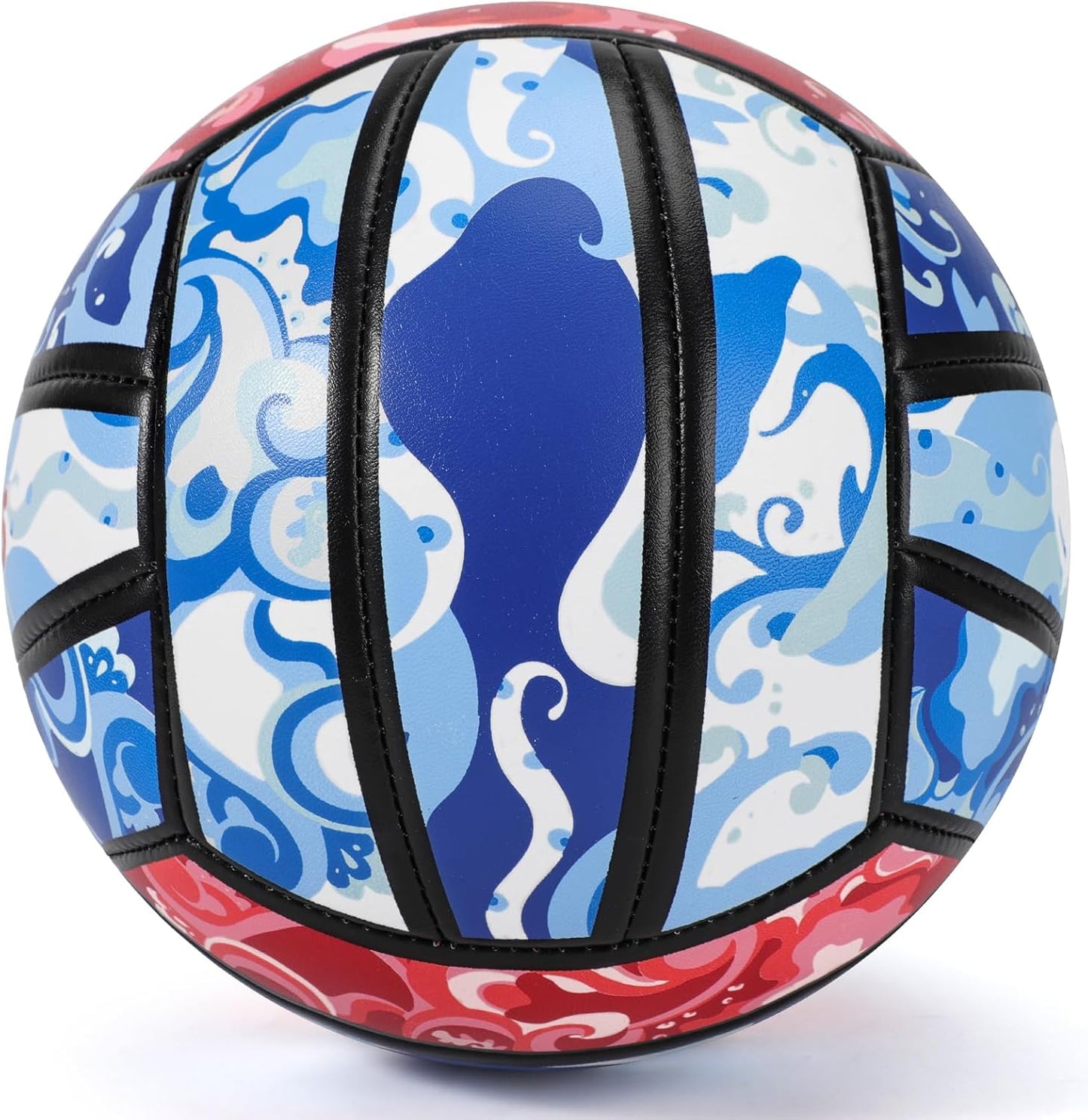 Beach/Water/Sand Volleyballs, Outdoor/Indoor Official Size, Soft Touch Volleyball for Beginners, Cute Volley Ball for Girls/Kids/Youth, Ideal Gifts with Pump for Backyard, Pool, Middle School