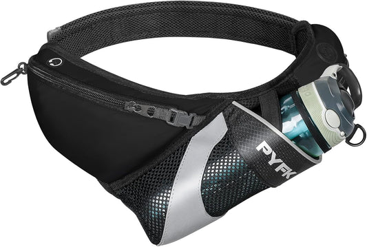 PYFK Running Belt Hydration Waist Pack with Water Bottle Holder for Men Women Waist Pouch Fanny Bag Reflective