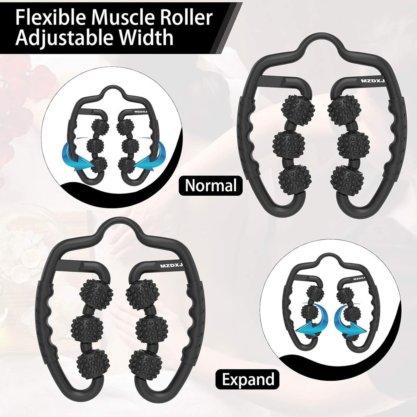 Cellulite Massage Tool Deep Fascia Massager & Dimpled Skin Remover for Legs - Anti-Cellulite Roller Tech with Lymphatic Drainage, Smooth Skin & Pain Relief for Thighs & Buttocks Sculpting