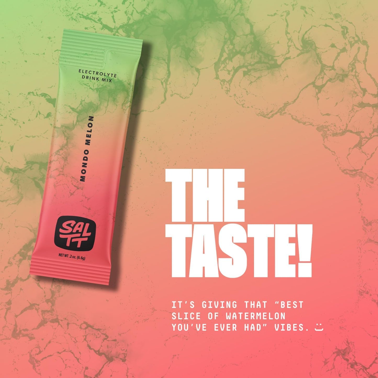 Keto Chow SALTT Electrolytes Powder Packets, Mondo Melon (30 Hydration Packets) - Magnesium, Potassium, Sodium, Trace Minerals - Vegan, Sugar Free, Gluten Free - Travel Essentials - Made in USA