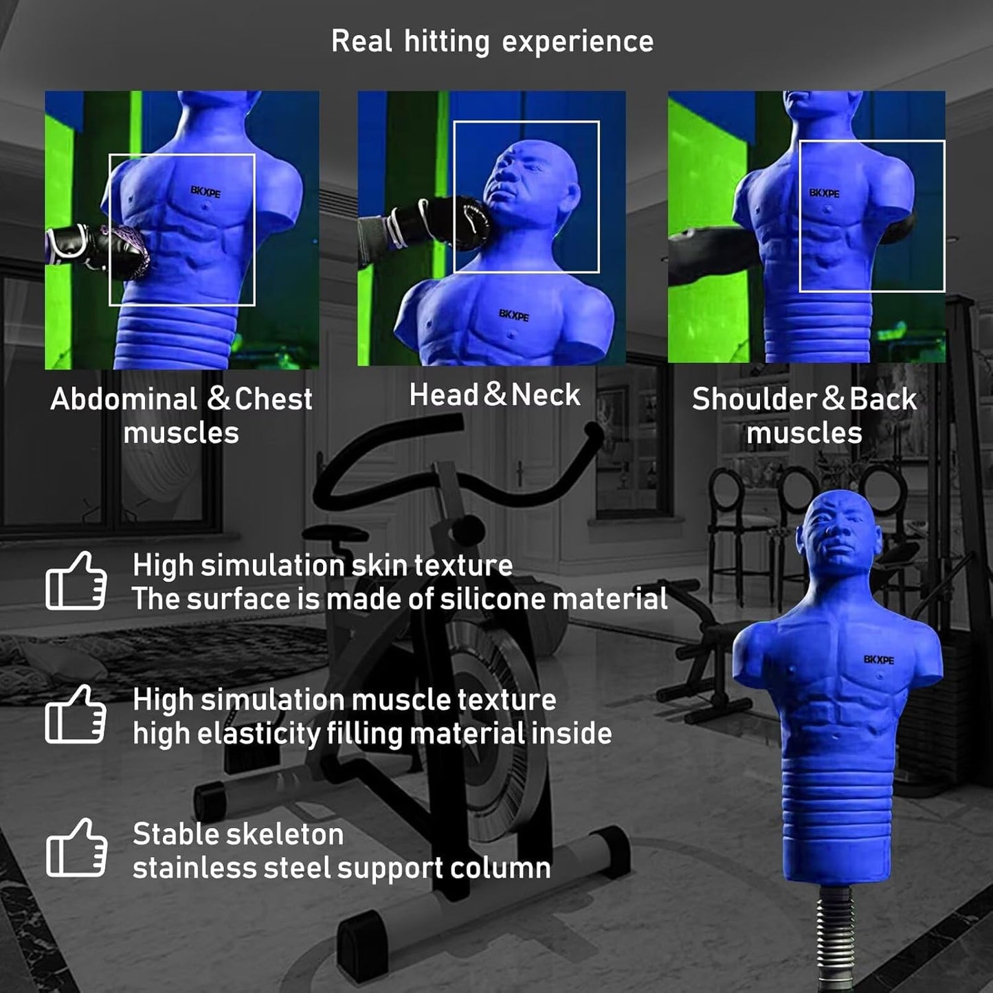 Punching Bags for Adults Silica Gel Heavy Bag Stand Bob Punching Dummy Kick Boxing Mannequin Home Gym