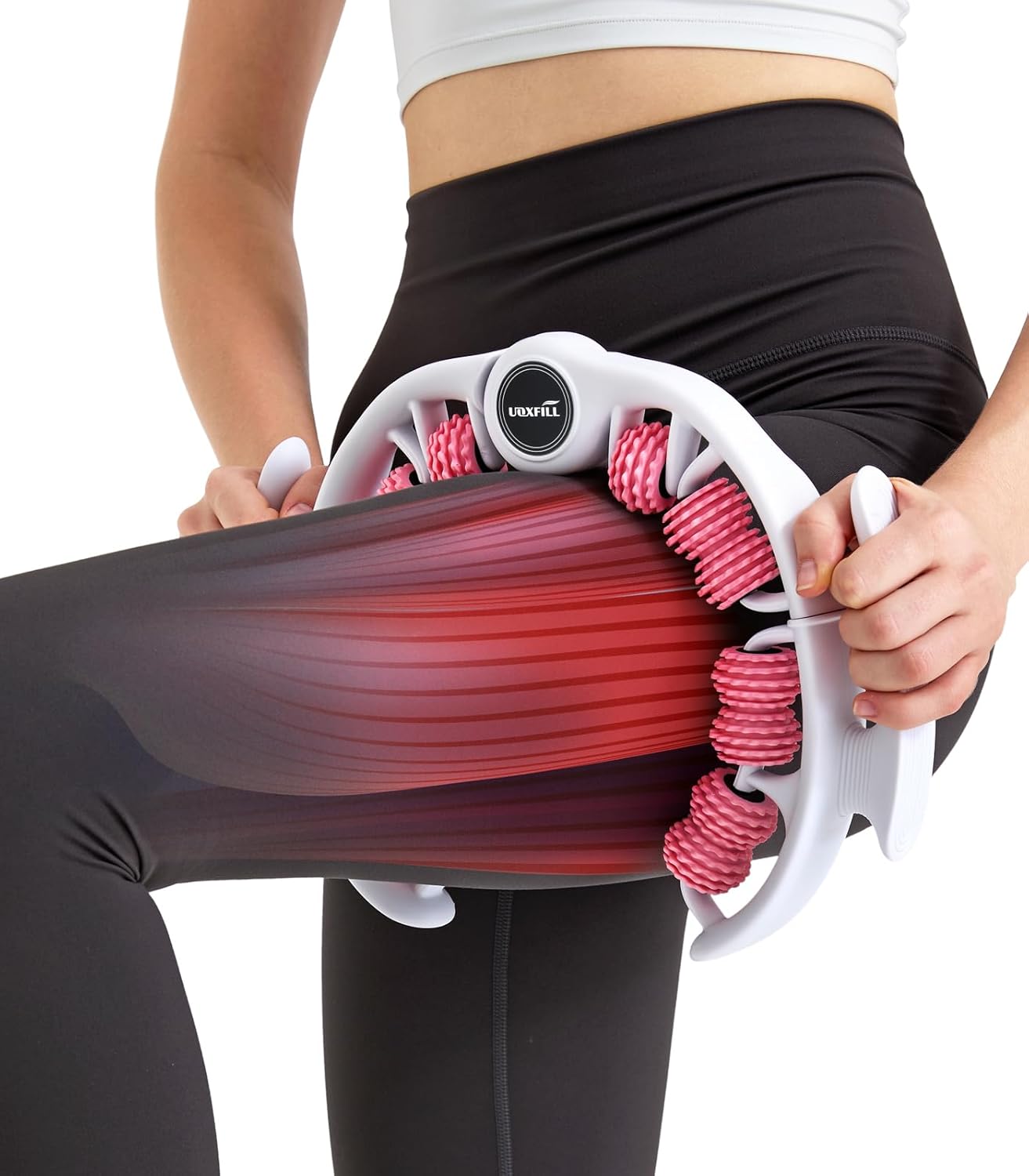 Cellulite massage tool | 360°removable cellulite remover for legs & Lymphatic Drainage Massager | Fascia Blaster for Contoured & Smoother Skin,Tool for Sore Arms, Legs, Stomach & Buttocks Pink