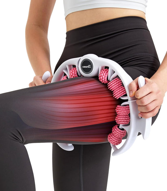 Cellulite massage tool | 360°removable cellulite remover for legs & Lymphatic Drainage Massager | Fascia Blaster for Contoured & Smoother Skin,Tool for Sore Arms, Legs, Stomach & Buttocks Pink