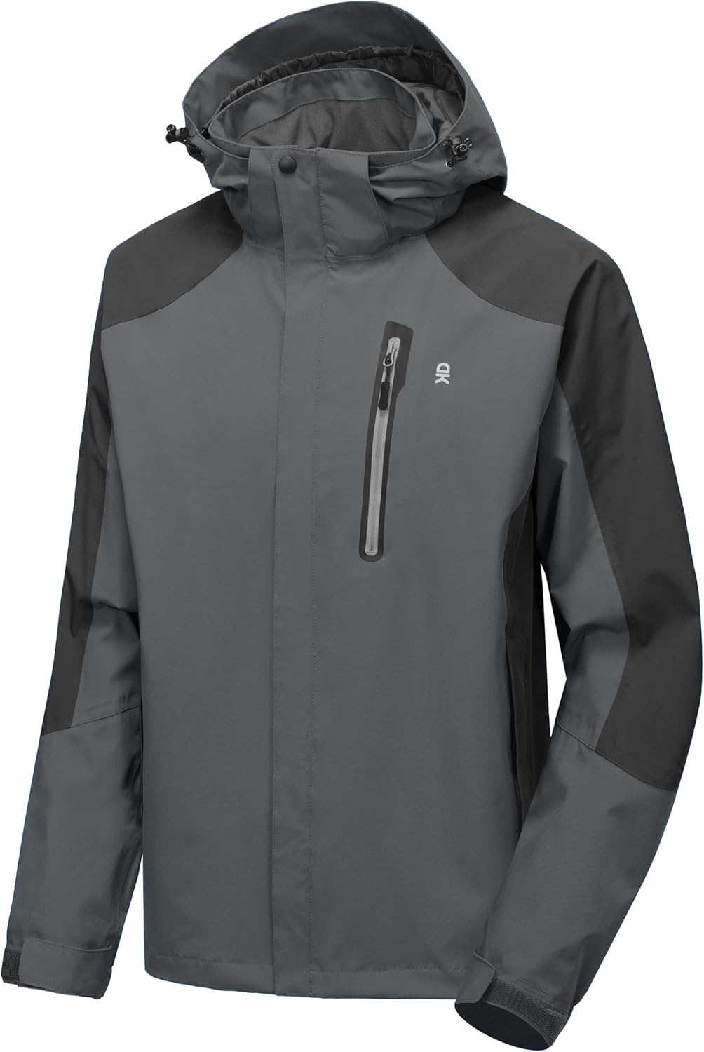 Little Donkey Andy Men's Waterproof Rain Jacket Outdoor Lightweight Hooded Raincoat for Hiking Golf Travel Fishing