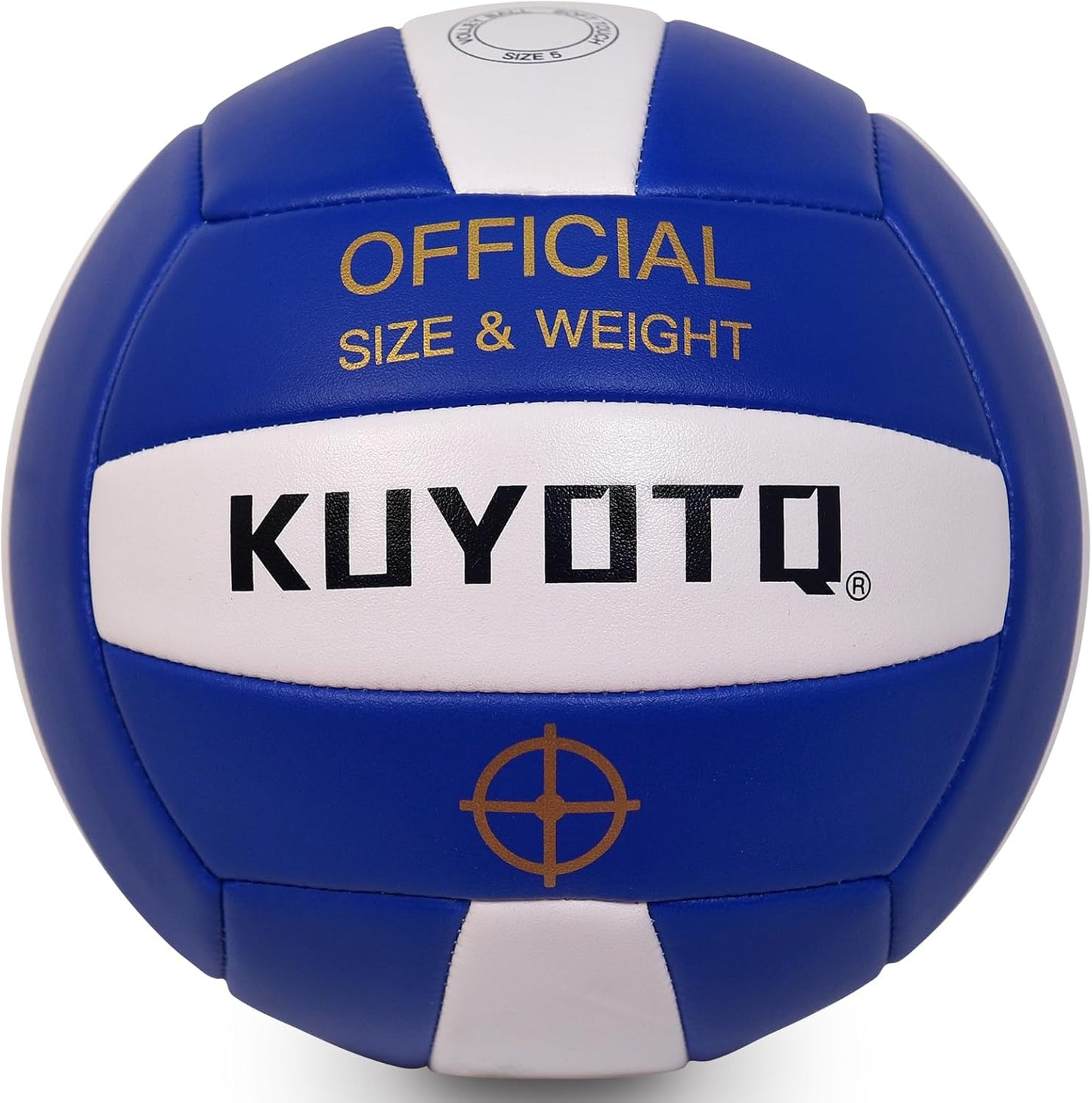KUYOTQ Official Size 5 in&Outdoor Beach Volleyball,3MM Thickened Surface Soft Leather Youth Womens Mens Volleyball for Game Gym Training(Deflated)