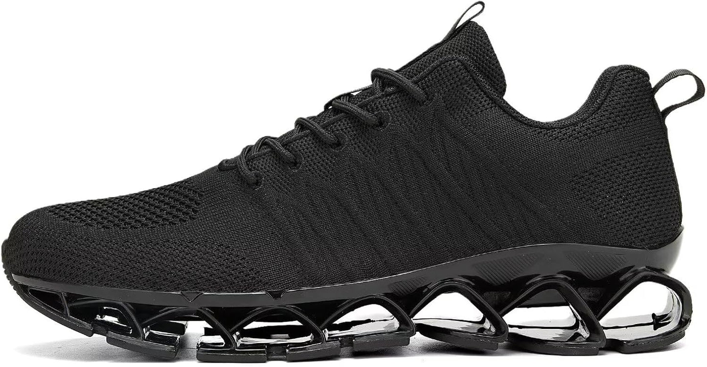 Men's Slip on Walking Running Shoes Blade Tennis Casual Fashion Sneakers Comfort Non Slip Work Sport Athletic Trainer
