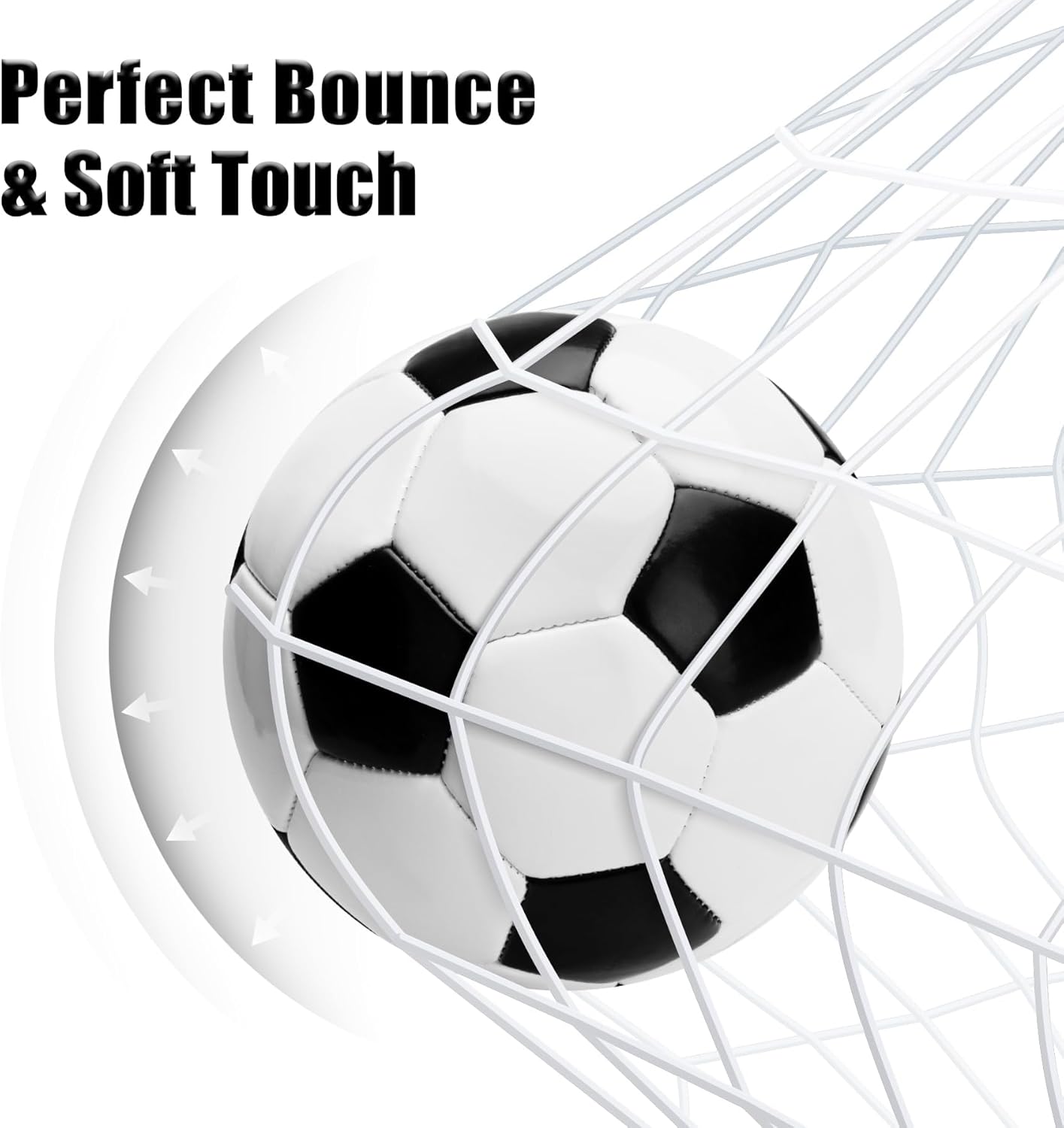 Soccer Ball Size 2 Size 3 Size 4 Size 5 with Pump - Single, 2 or 3 Pack - Official Size & Weight - Classic Indoor Outdoor Soccer Long-Lasting - Ideal Gift for Toddler Kids Boys Girls Youth Adult