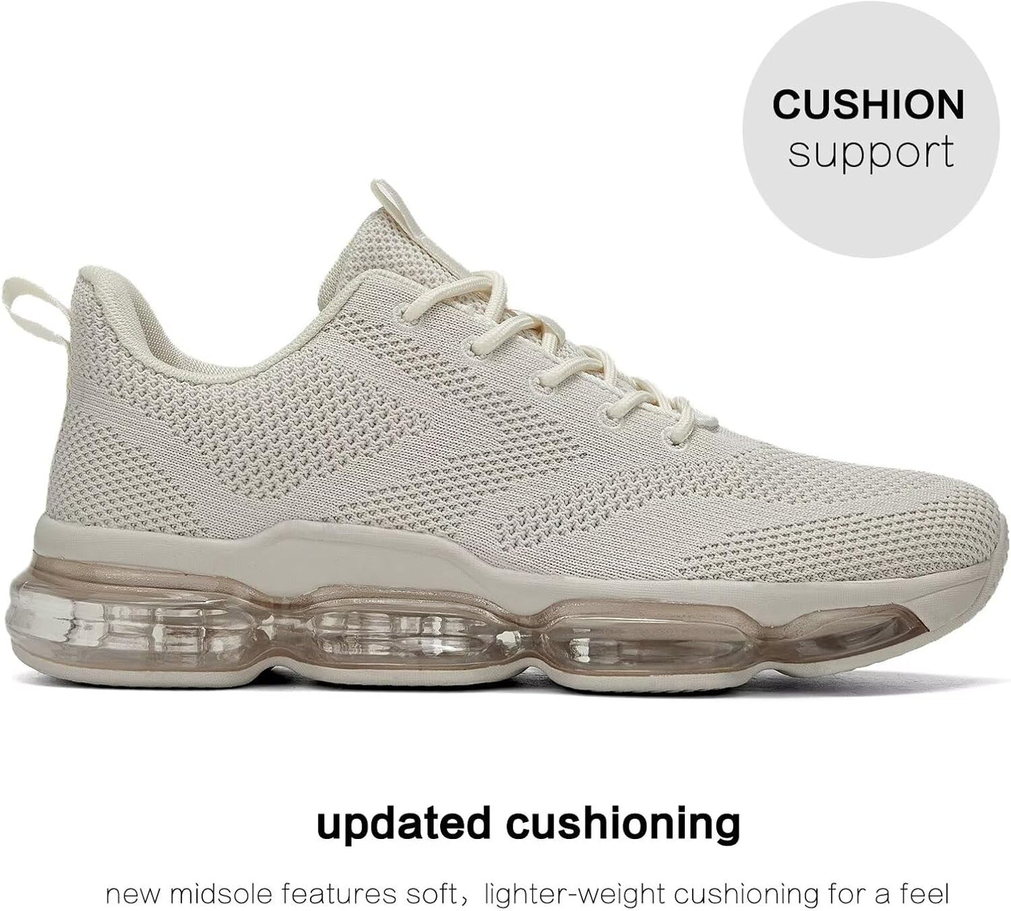 Mens Running Shoes Air Low Top Comfort Walking Lace Up Sneakers Breathable Fashion Tennis Sport Gym Fitness Cross Trainers