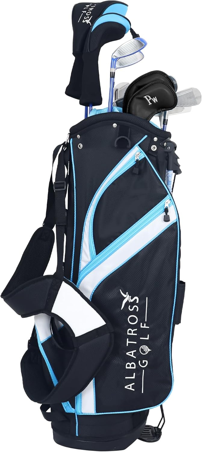 Junior Complete Golf Club Set with Stand Bag for Age 3-12, 7-Piece or 8-Piece Set, Right Hand