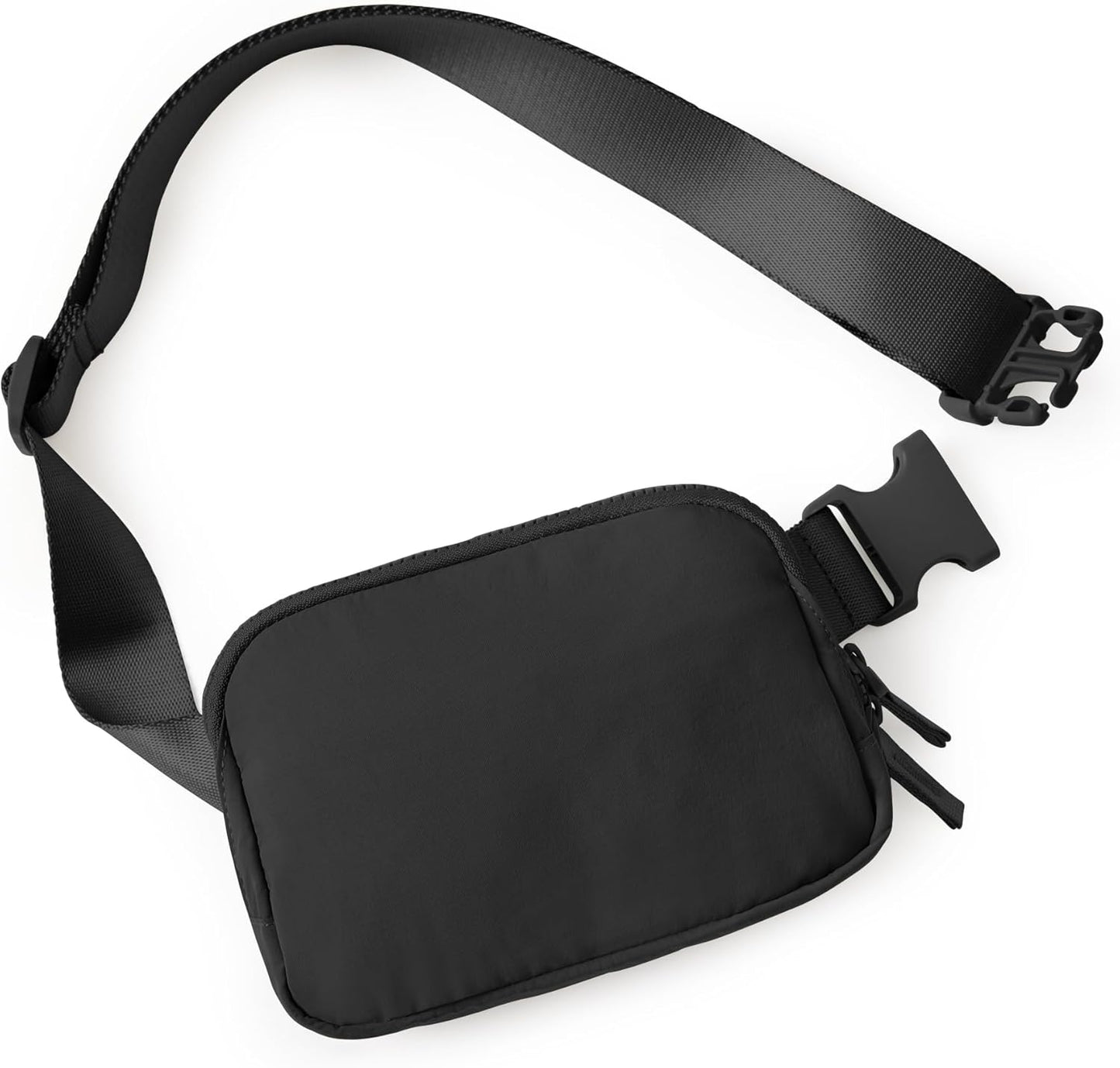 ODODOS Unisex Mini Belt Bag with Adjustable Strap Small Fanny Pack for Workout Running Traveling Hiking, Elegant Black