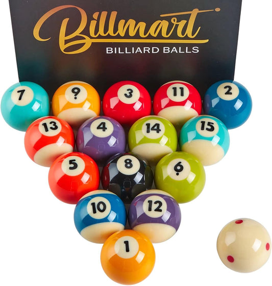 Premium Billiard Balls Pool Table Accessories 2-1/4" Regulation Size 16 Pool Balls Billiard Set