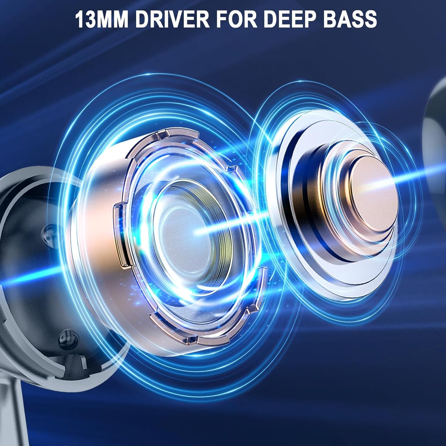 Wireless Earbuds, Bluetooth 5.3 Ear Buds LED Power Display Headphones Bass Stereo, Bluetooth Earbuds in-Ear Noise Cancelling Mic, 40H Playback Mini Case IP7 Waterproof Sports Earphones for Android iOS