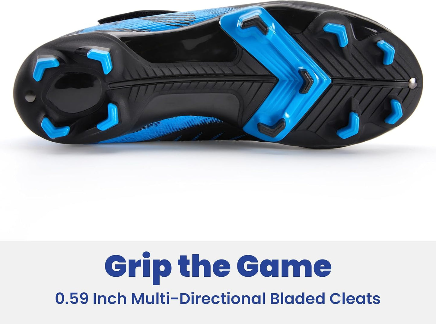 PATPAT Kids Soccer Cleats – Outdoor Firm Ground and Turf Football Training Shoes for Little Big Boys and Girls, Sizes 10-6