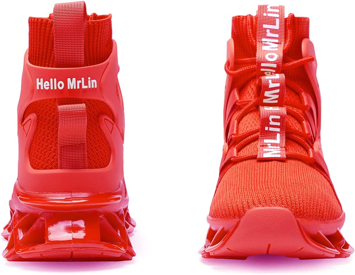 Hello MrLin Men's Running Shoes Non Slip Athletic Tennis Walking Blade Type Sneakers Hip Hop