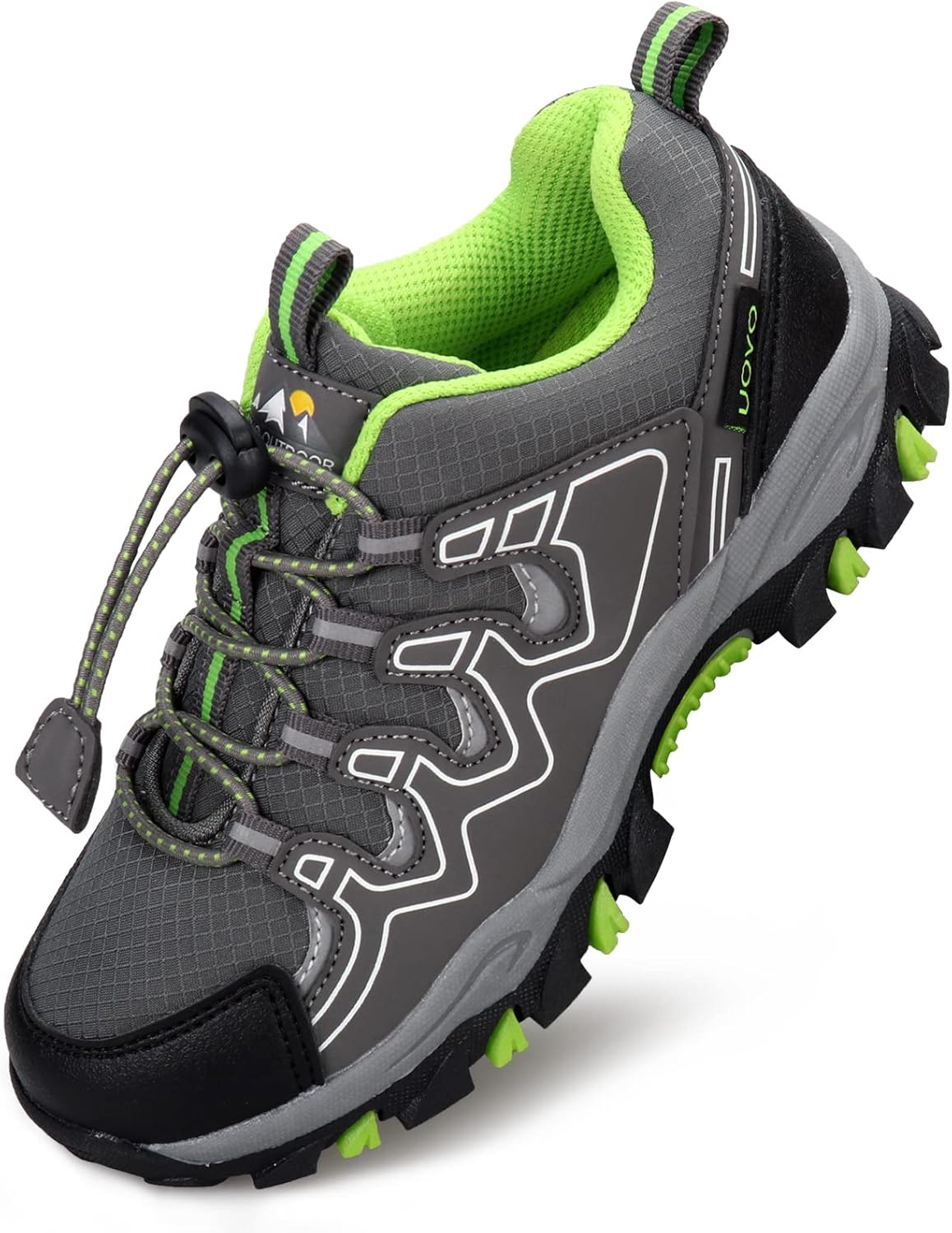 Boys Girls Hiking Trail Shoes Waterproof Slip Resistant Outdoor Trekking Walking Running Sneakers(Little/Big Kids)