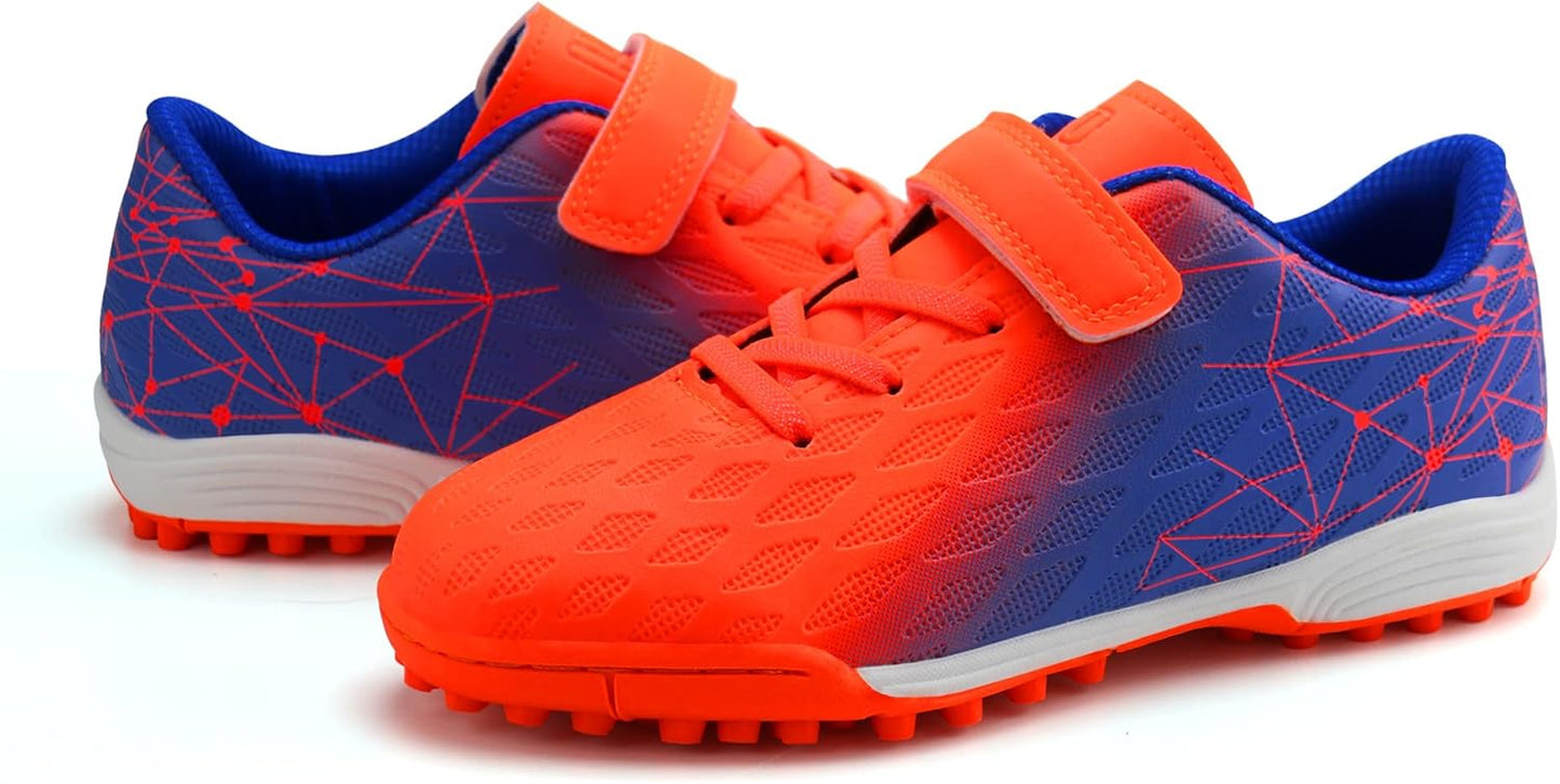 brooman Kids Indoor Soccer Shoes Boys Girls Soccer Cleats Athletic Turf Shoes