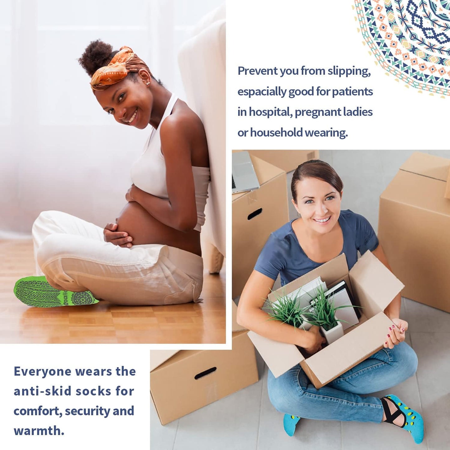 Ozaiic Yoga Socks for Women Non-Slip Grips & Straps, Ideal for Pilates, Pure Barre, Ballet, Dance, Barefoot Workout