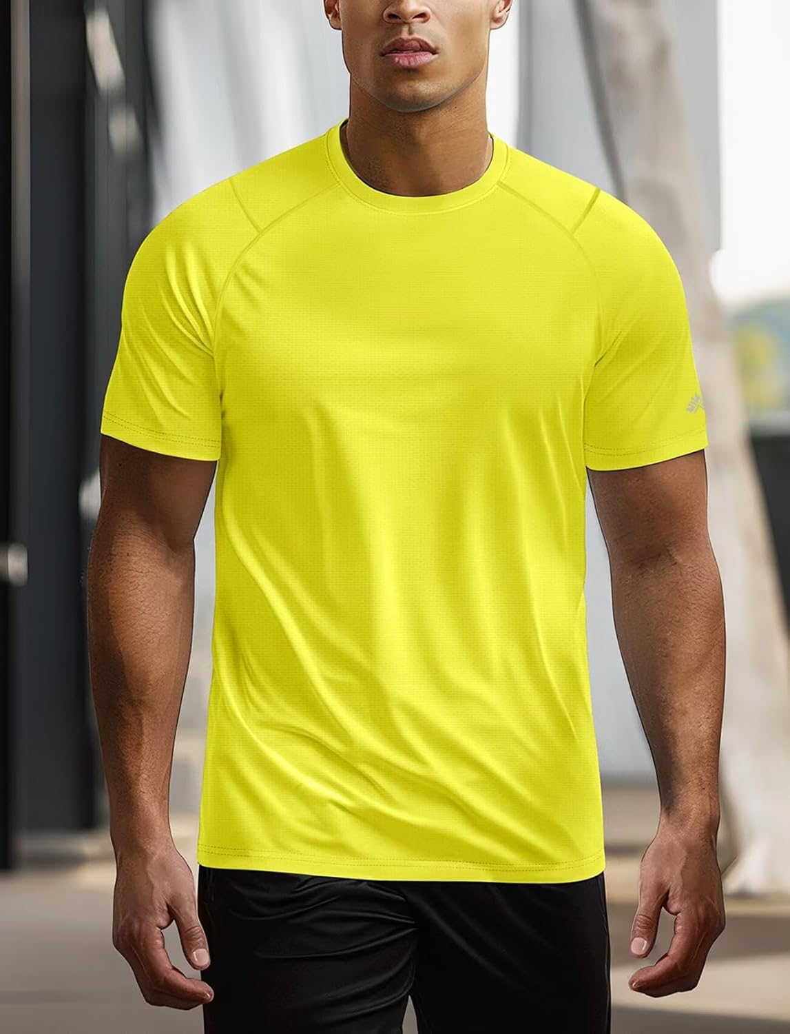 Zengjo Mens Athletic Shirts Short Sleeve Quick Dry Gym Workout Running Exercise T-Shirt Moisture Wikcing Sports Tee Top