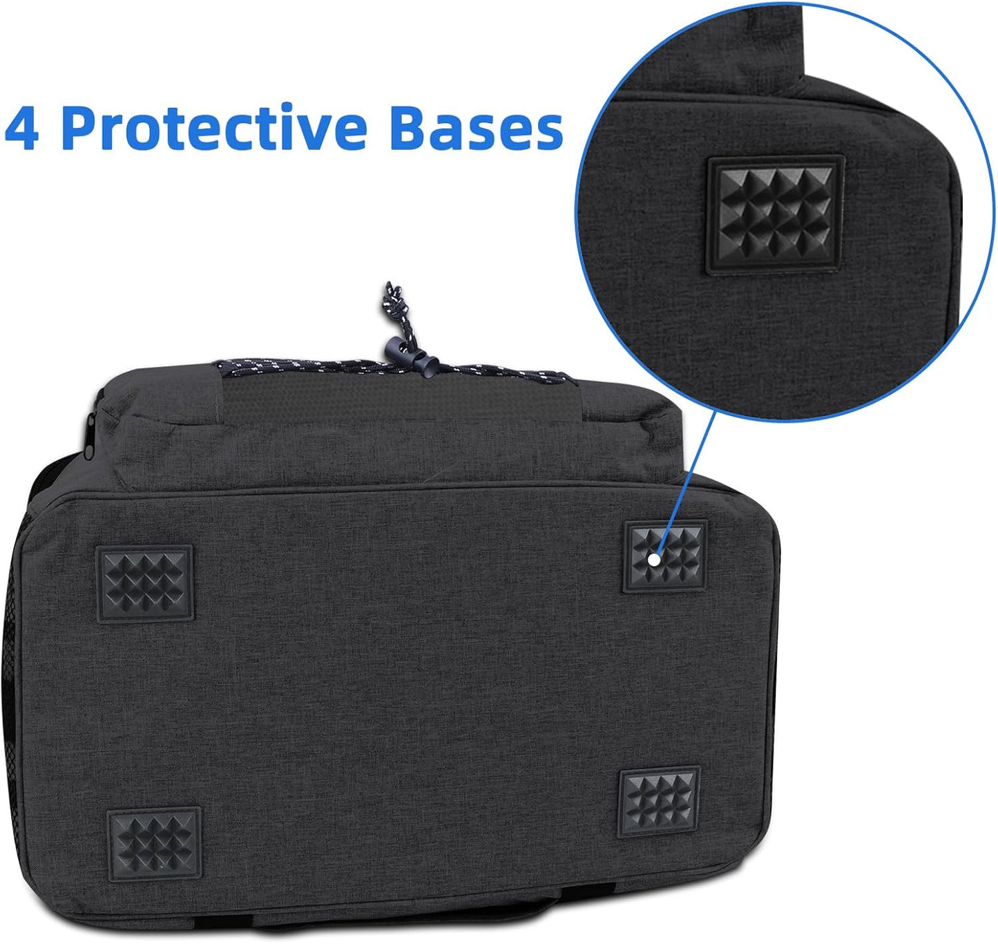 Bowling Ball Bag 2 Ball with Padded Holder Portable Double Bowling Totes with Adjustable Shoulder Strap Large Capacity Bowling Gear Organizer