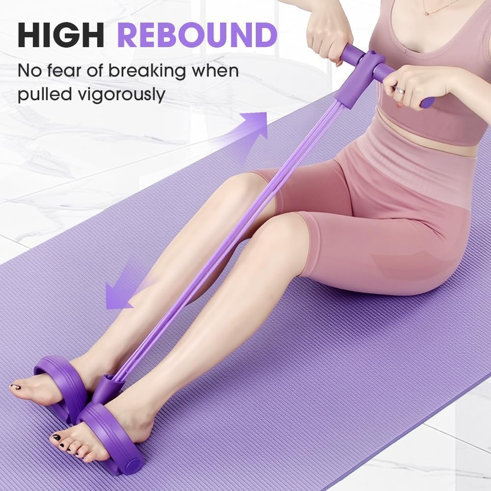 Multifunctional Tension Cor,4/6 Tube Resistance Bands with Handles and Foot Straps,Pedal Puller, Sit Up Exercise Equipment for Home Workout & Training