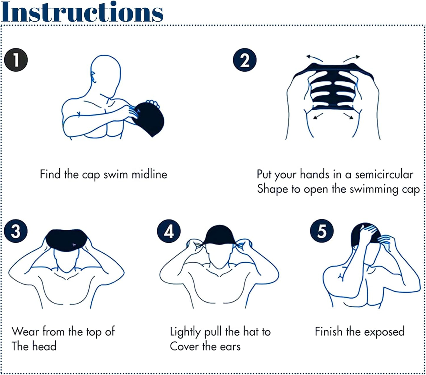 Custom Swim Cap with Photo Personalized Silicone Swim Cap for Men and Women Swimming Customized Swimmers Cap for Short and Medium Length Hair