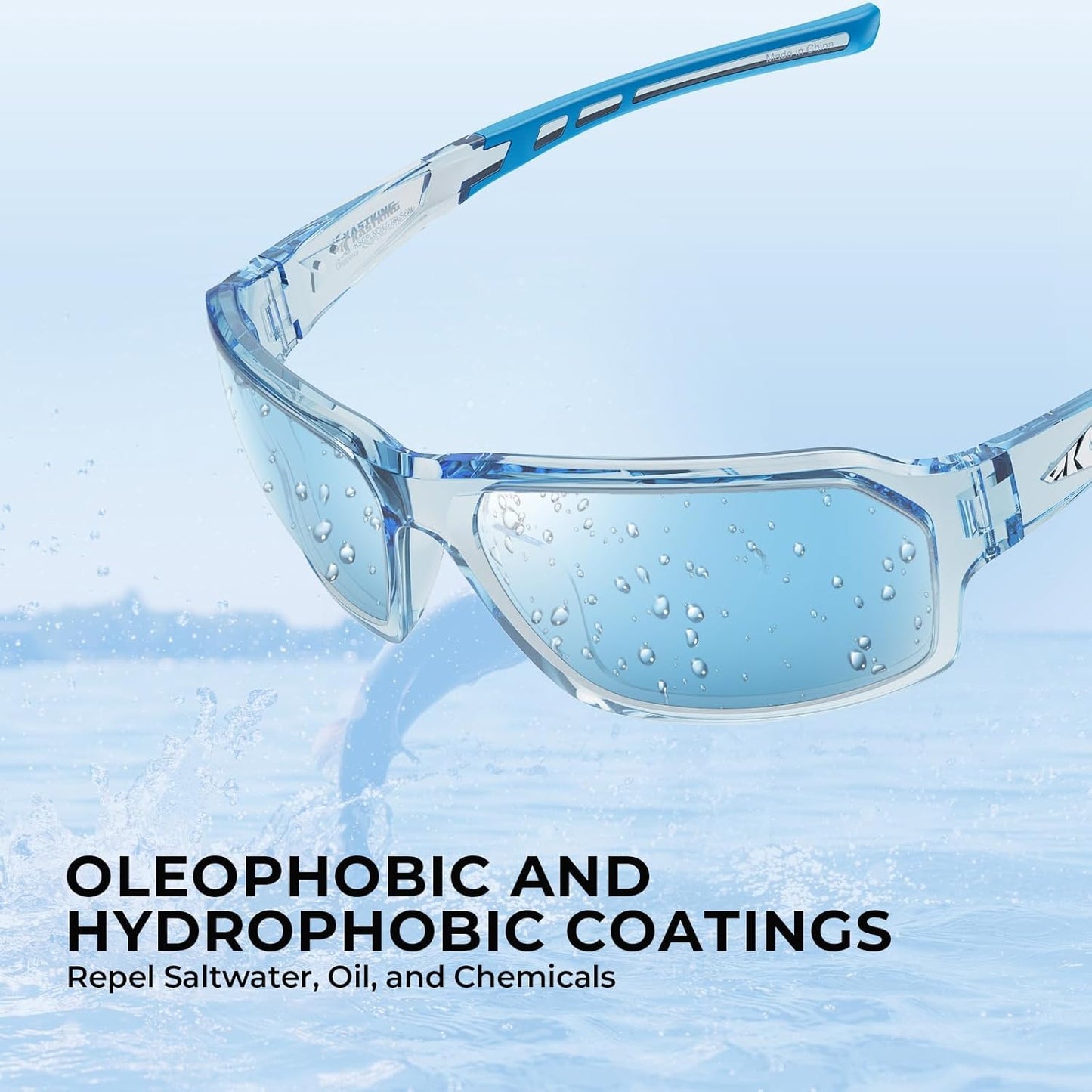 KastKing Chippewa Polarized Fishing Sunglasses, UV400 Protection Full Wrap Frame Sports Cycling Sunglasses, 1.0mm TAC Lenses