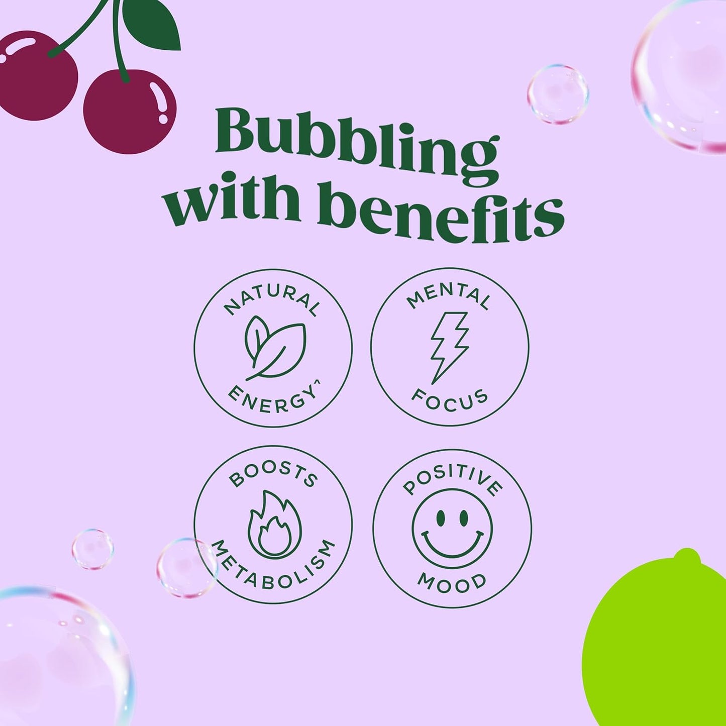 Bloom Nutrition Sparkling Energy Drink for Focus, Natural Caffeine, Zero Sugar, 180mg Caffeine, Antioxidant-Rich with Green Coffee Bean, Green Tea Extract, & Prebiotics, Cherry Lime 12oz 24 Pack