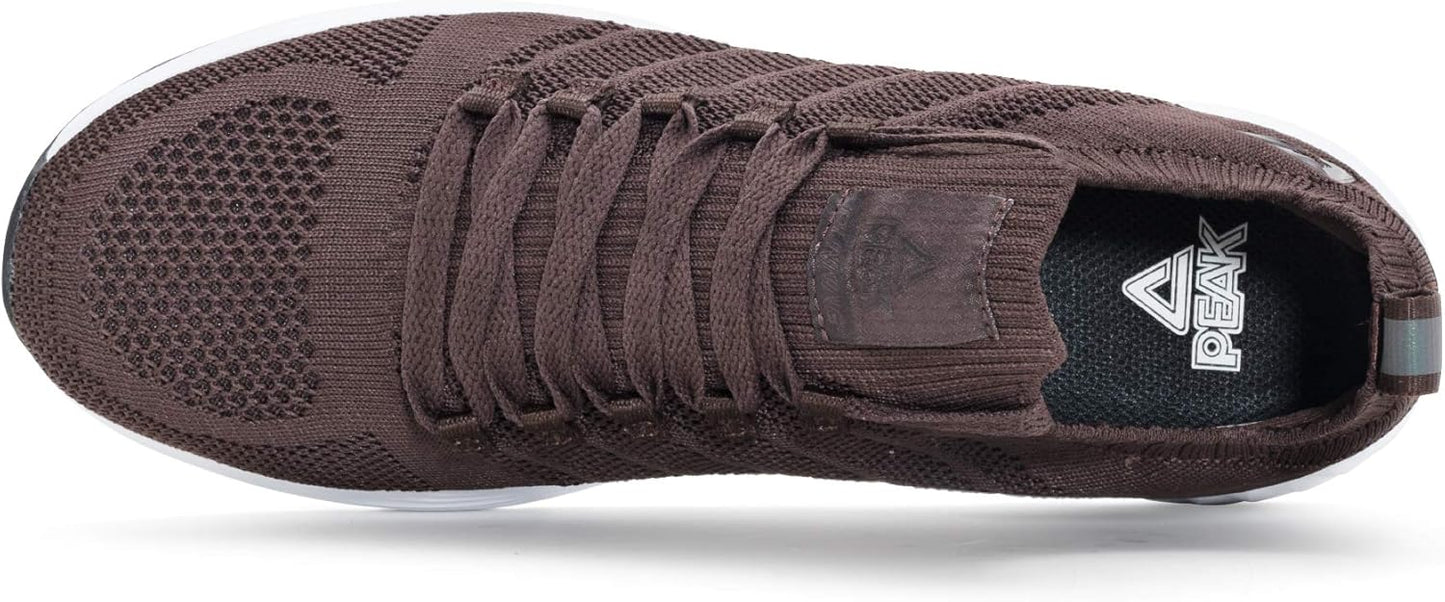 PEAK Mens Lightweight Walking Shoes Comfortable Slip On Sports Sneakers for Tennis, Gym, Running, Casual Workout