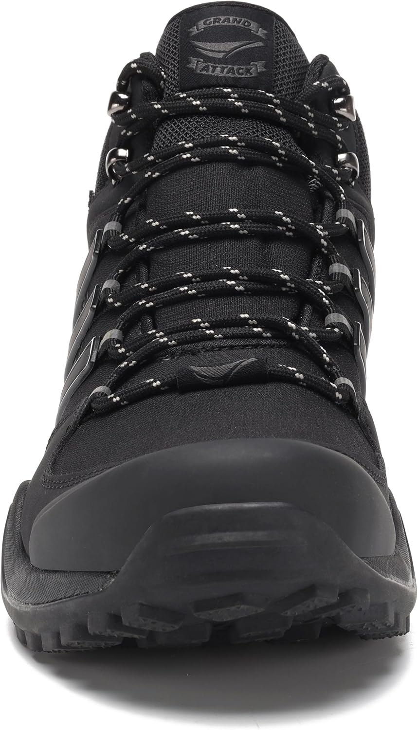 Men's Mid Waterproof Hiking Boots Lightweight Approach Trekking Comfortable Backpacking Non Slip Work Shoes Outdoor Camping Travel Cross Trainer Sneakers