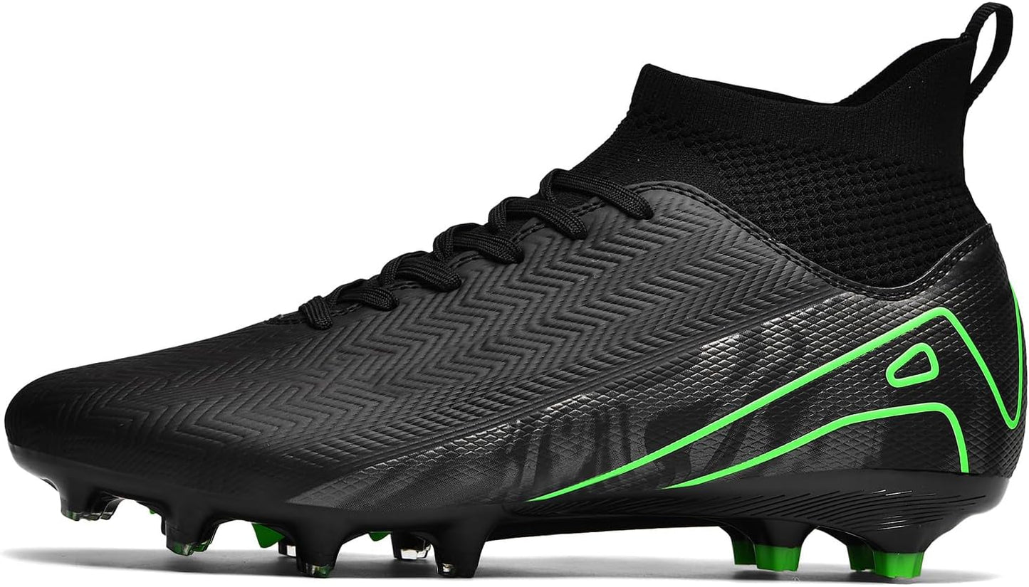 Indoor Soccer Cleats Mens Womens Turf Soccer Cleats Wide Socer Shoes FG AG TF High Ankle Football Boots