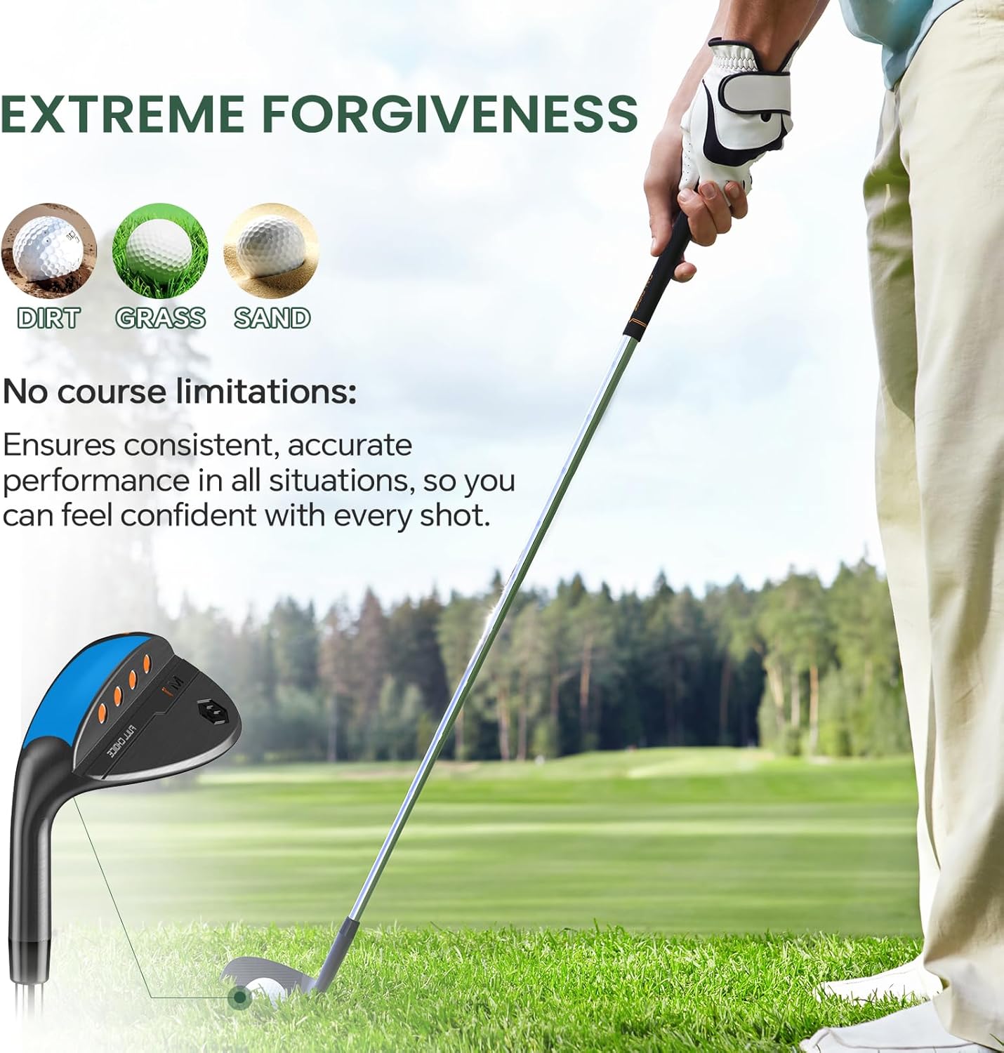 Golf Wedges, CNC Milled Face for More Spin and Control, 52/56/60/70 Degree Golf Sand Wedge, Gap Wedge, Lob Wedge Golf Clubs, Wedges Golf Clubs for Men Women Right Hand