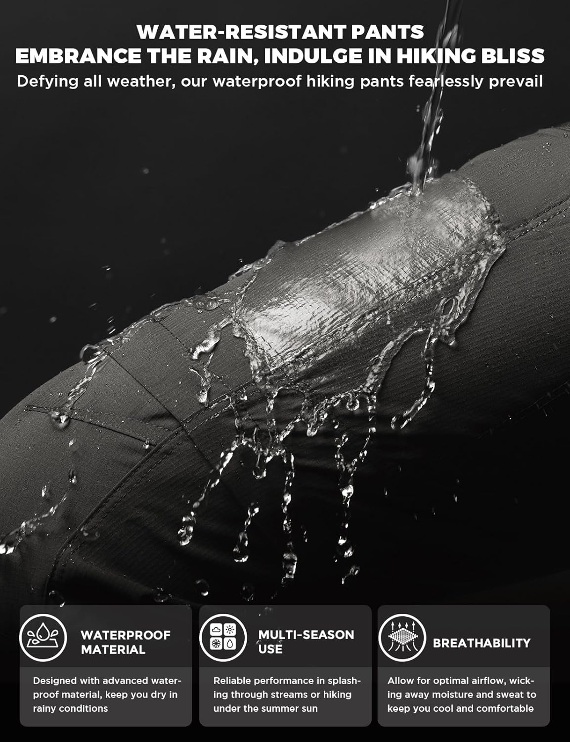 Wespornow Men's-Convertible-Hiking-Pants Quick Dry Lightweight Zip Off Breathable Cargo Pants for Outdoor, Fishing, Safari