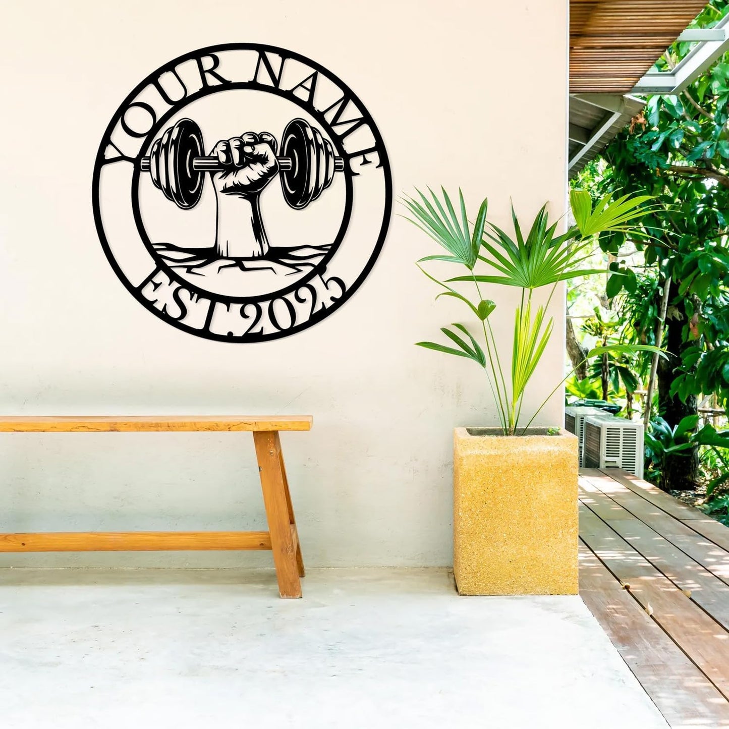 Personalized Metal Gym Sign, Custom Fitness Metal Wall Decor, Body Builder Lovers Gift, Gym Custom Unique Metal Wall Art, fitness room decor, home gym decor, gym wall art (Style-5)