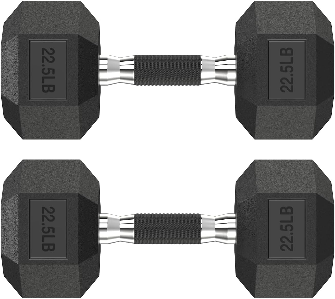 Hex Dumbbell Set 2.5-400 lb, Rubber Encased Exercise & Fitness Dumbbells, Weights Dumbbells Set of 2, Hand Weight for Strength Training