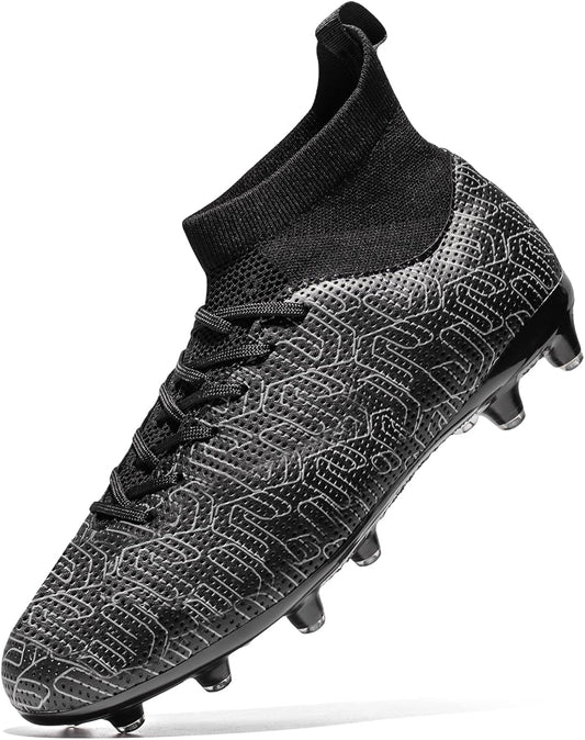 Kids Soccer Cleats Boys Youth Firm Groud Cleats for Girls High Top Trainning Football Shoes AG/FG