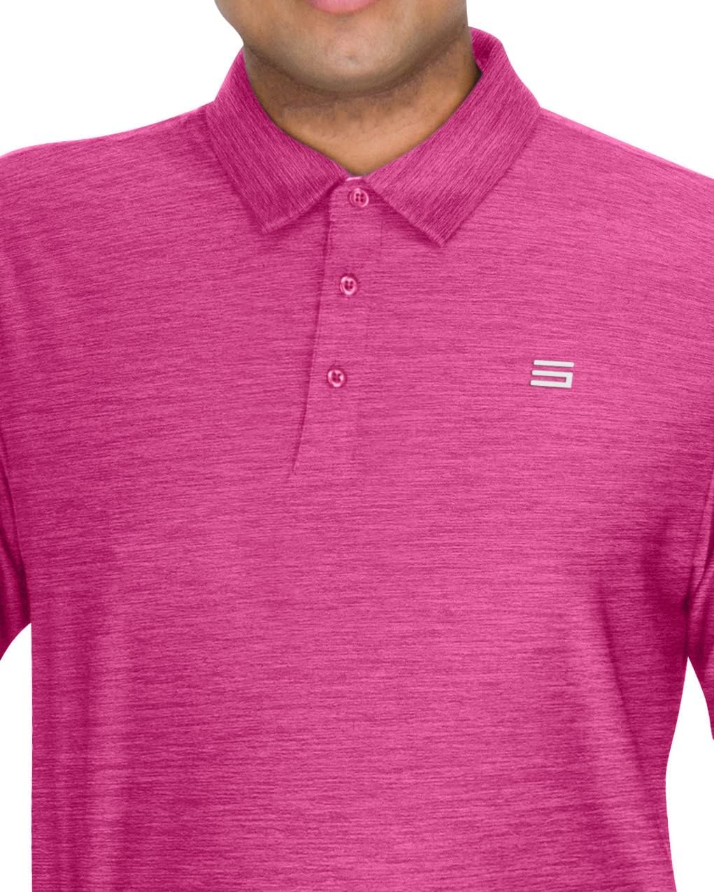 Three Sixty Six Golf Shirts for Men - Dry Fit Short-Sleeve Polo, Athletic Casual Collared T-Shirt