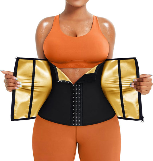 TrainingGirl Waist Trainer for Women Lower Belly Waist Trimmer Corset Tummy Wrap Workout Sweat Belt Band Sports Sauna Suit