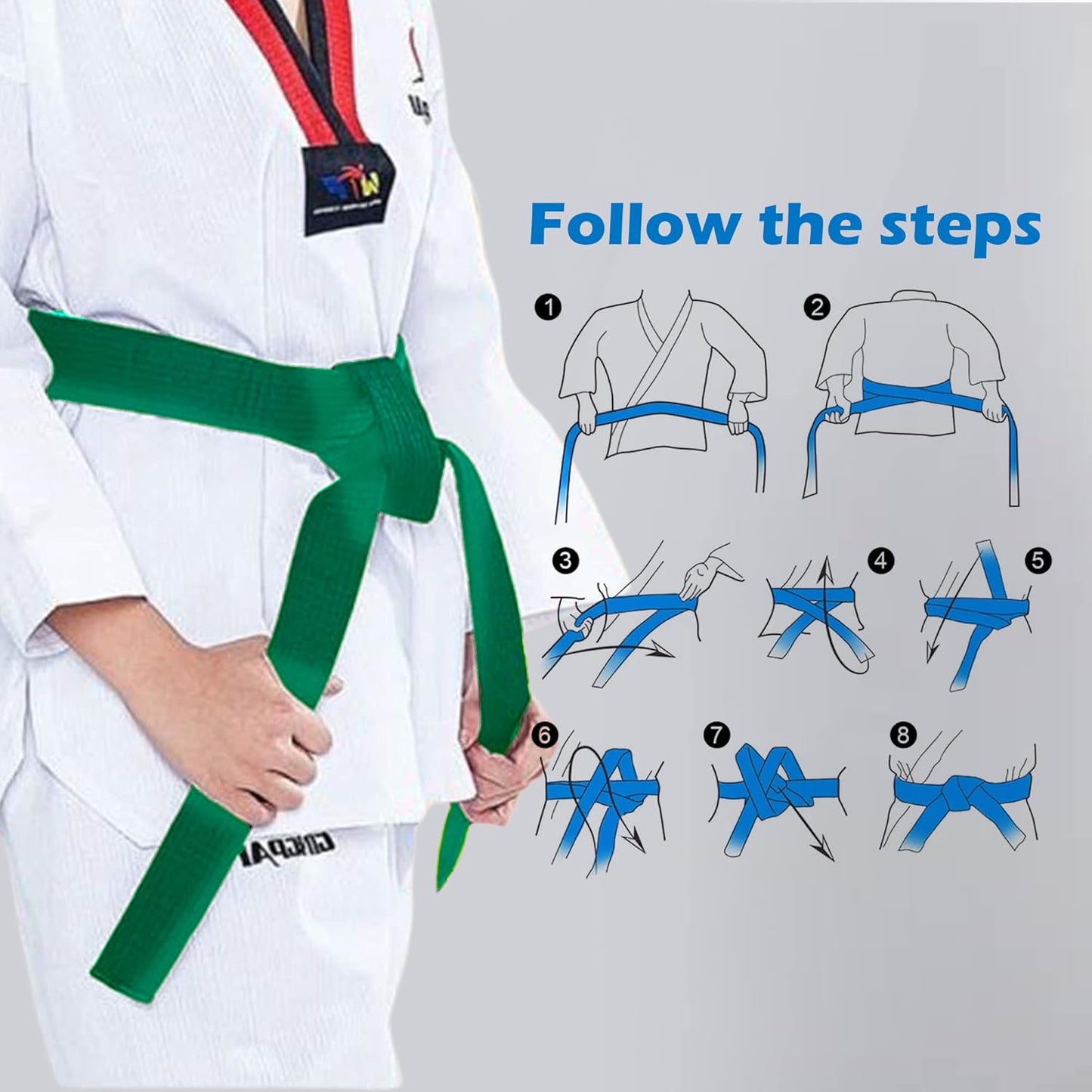 8.6ft Long Soft Belt for Martial Arts Karate Taekwondo Judo